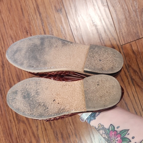 Artisan Womens Leather Brown Huarache's - Picture 5 of 5